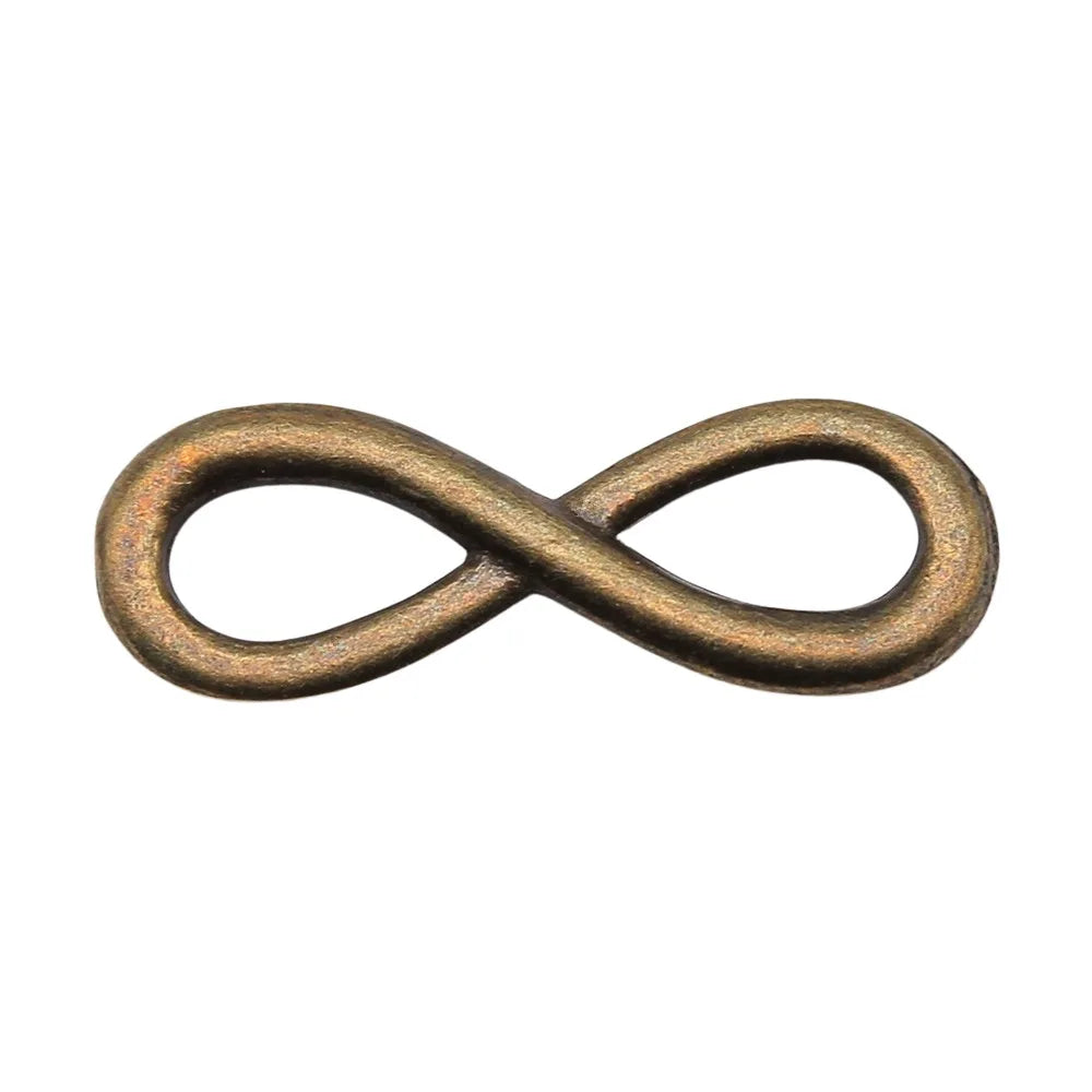 8x23mm 0.7g Multicolor Zinc Alloy Infinity Symbol Connector Charm for DIY Bracelet Jewelry Making