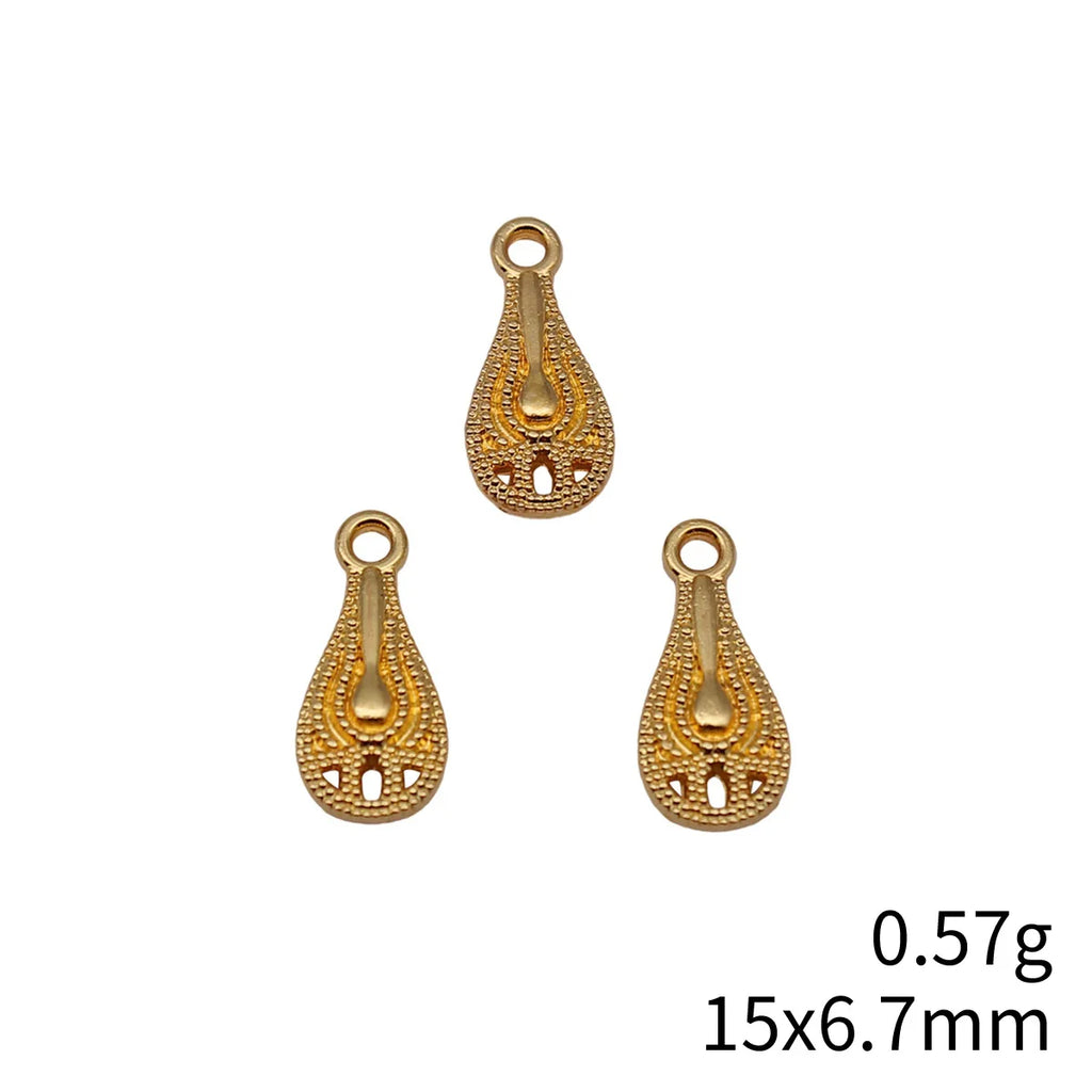 15x6.7mm 0.57g Multicolor Zinc Alloy Water Drop Charm Pendant for DIY Necklace Bracelet Jewelry Making