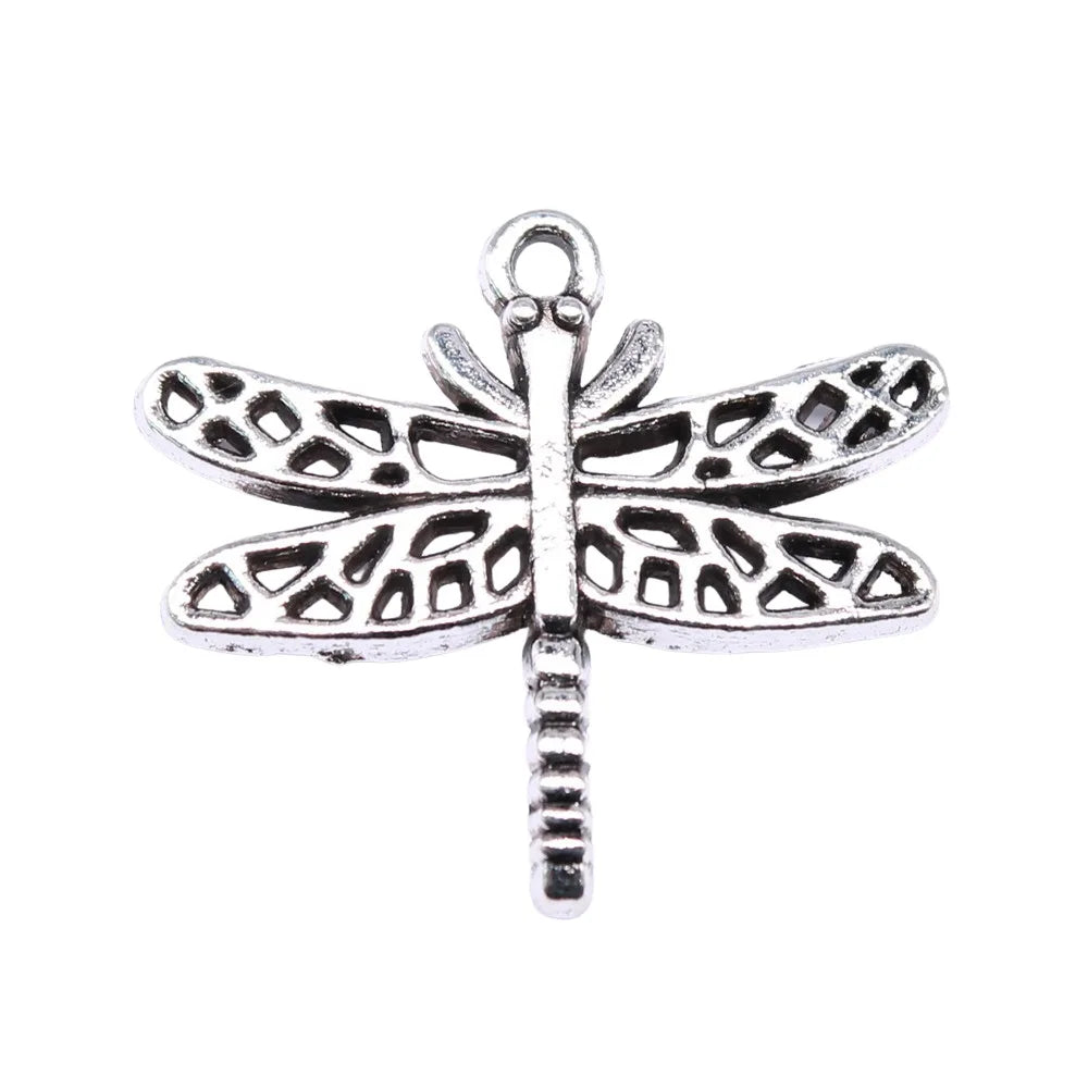 23x27mm 2.1g Multicolor Zinc Alloy Dragonfly Charm Pendant for DIY Necklace Bracelet Jewelry Making