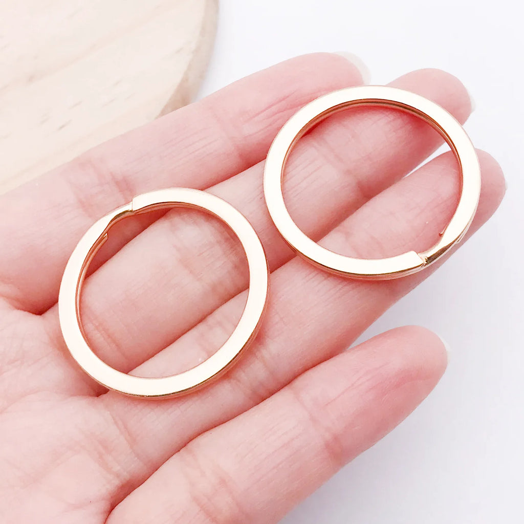 Iron Round Key Ring Dog Findings for DIY Keychain Pendant Backpack and Car Hanging Accessories