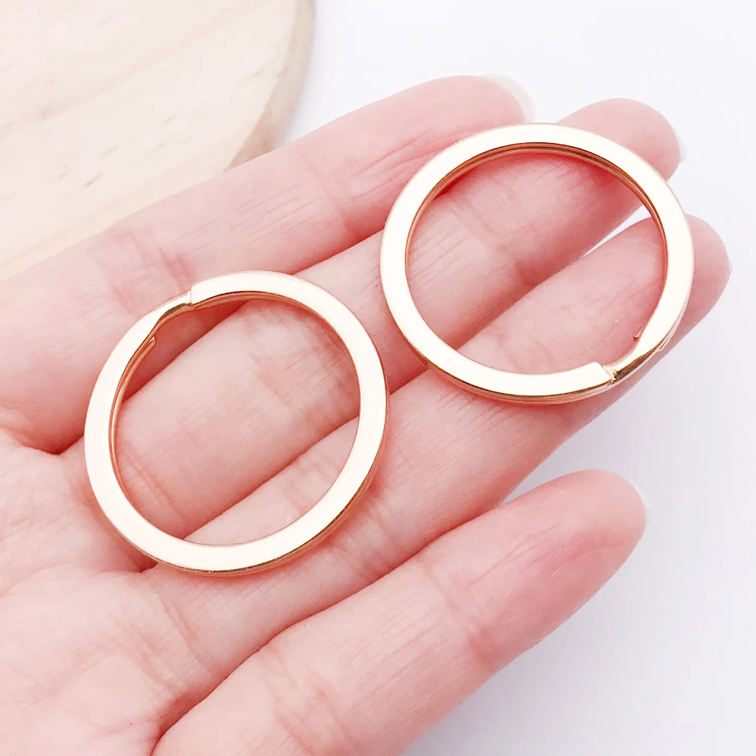Iron Round Key Ring Dog Findings for DIY Keychain Pendant Backpack and Car Hanging Accessories