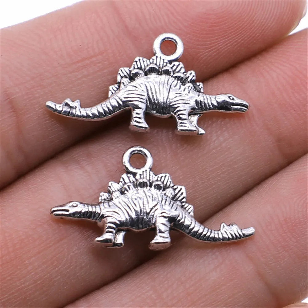 13x26mm 1.8g Multicolor Zinc Alloy Dinosaur Charm Pendant for DIY Bracelet Necklace Making