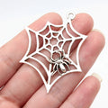 53x45mm 4.5g Multicolor Zinc Alloy Spider Web Charm Pendant for Halloween DIY Jewelry Making