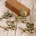 19x18MM Zinc Alloy Cat Charm Pendant for DIY Necklace Bracelet Jewelry Making