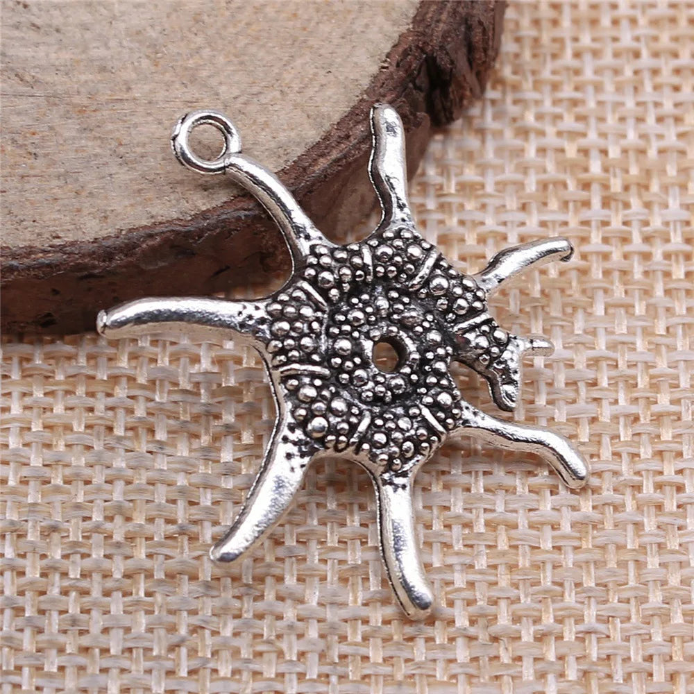 32x30mm 2.6g Multicolor Zinc Alloy Marine Animal Charm Pendant for Necklace Bracelet Making
