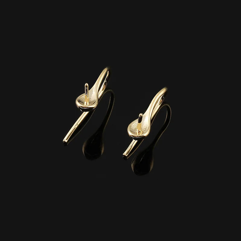 Elegant Silver Alloy Spiral Disc Ear Cuff Hooks, Stud & Clip On No Piercing DIY Invisible Clip Earrings