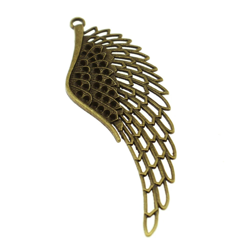 106x37mm 15.2g Multicolor Zinc Alloy Large Wing Charm Pendant for DIY Bracelet Necklace Jewelry Making