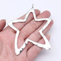 76x95mm 14.4g Antique Silver Zinc Alloy Extra Large Star Charm Pendant for DIY Necklace Bracelet Making