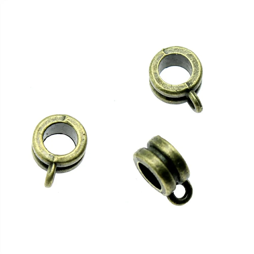 9x7x4mm 0.6g Multicolor Zinc Alloy Pendant Bails Connector Charms for DIY Necklace Bracelet Making