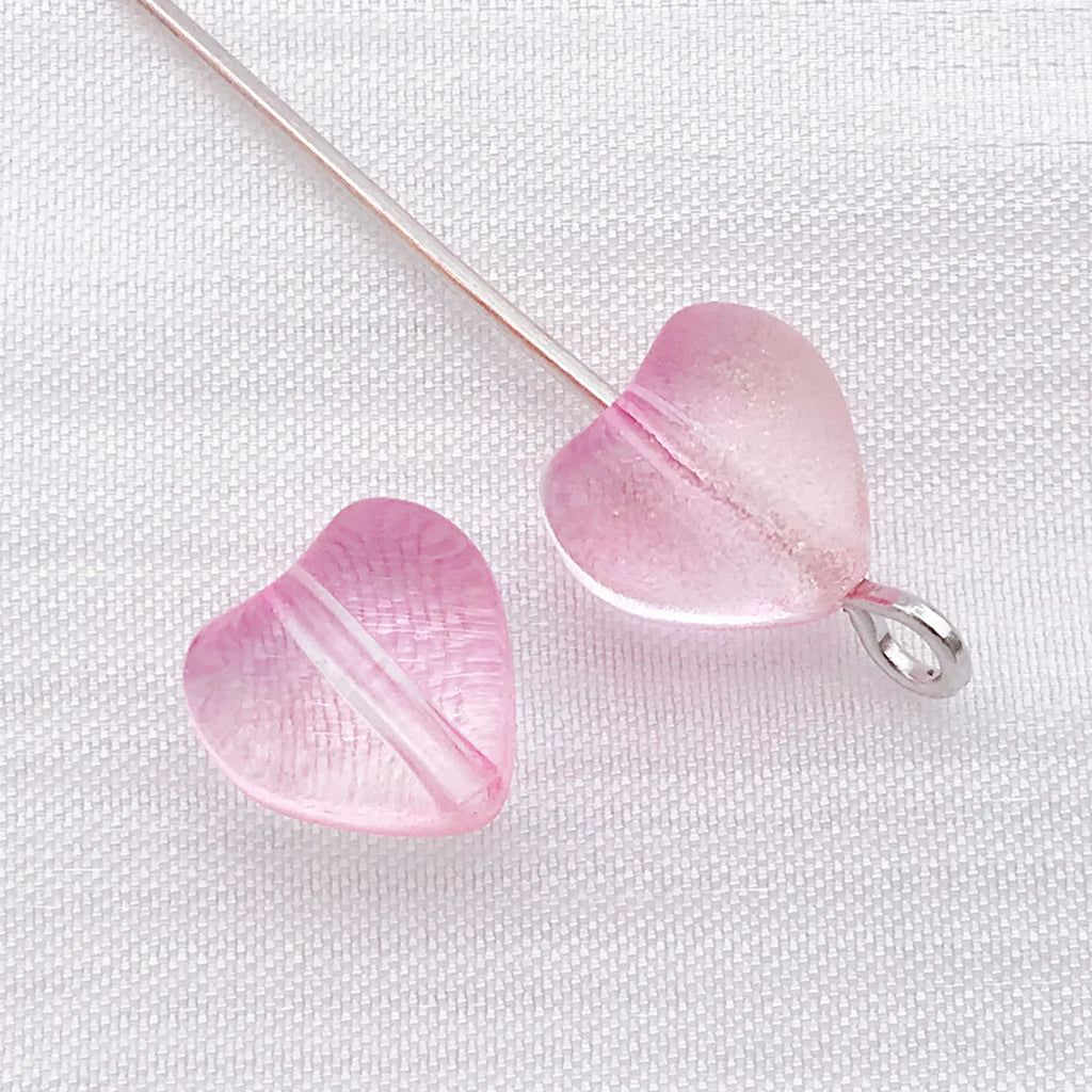 Colorful Glass Heart Loose Beads for Bracelet, Necklace and Keychain Jewelry Making