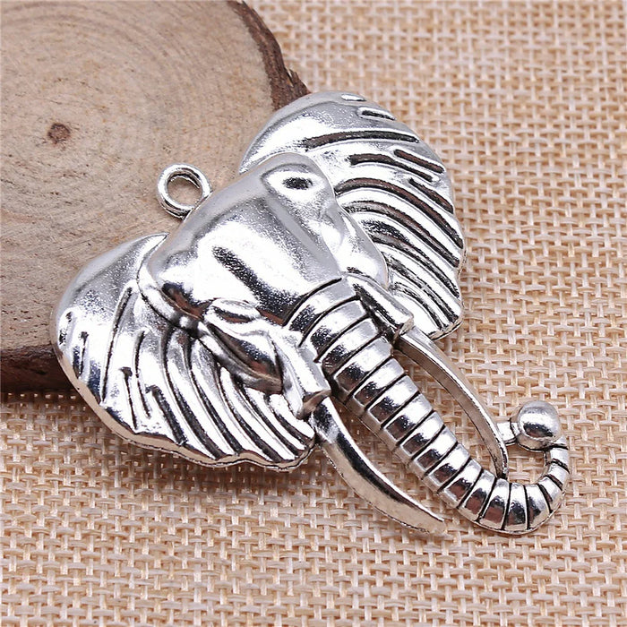 54x47mm 10.1g Multicolor Zinc Alloy Elephant Charm Pendant for DIY Necklace Bracelet Jewelry Making