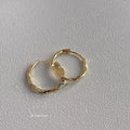 Premium Copper Twisted Hoop Drop Earrings Minimalist Geometric Metal Commuter Jewelry