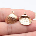 19x18mm 1.8g KC Gold Plated Zinc Alloy Shell Charm Pendant for DIY Necklace and Bracelet Making