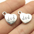 15x18mm 2.8g Multicolor Zinc Alloy DAD Heart Charm Pendant for DIY Bracelet Necklace Making