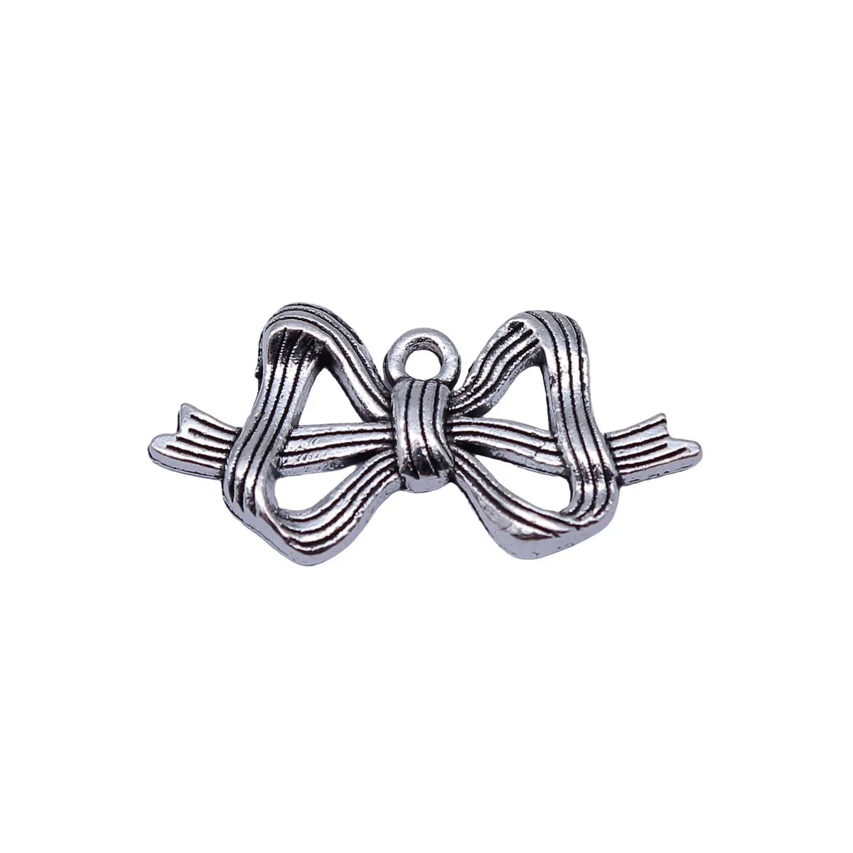 30x15mm 2.2g Antique Silver Zinc Alloy Bowknot Butterfly Charm Pendant for DIY Necklace Bracelet Making