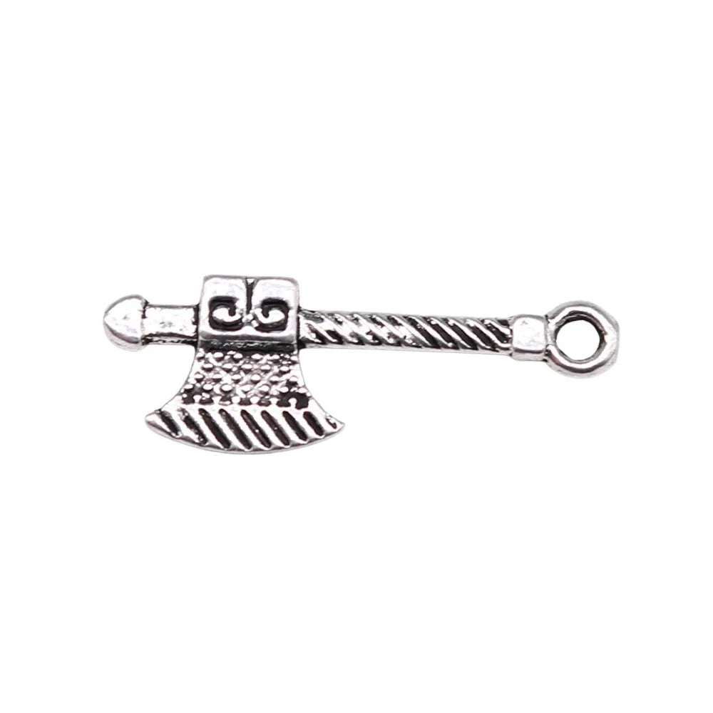 27x9mm 1g Antique Silver Zinc Alloy Axe Charm Pendant for DIY Necklace Bracelet Jewelry Making