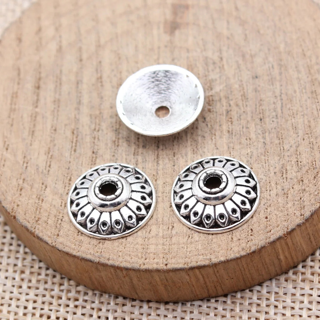 14x14x4.2mm 0.89g Multicolor Zinc Alloy Flower Bead Caps for Beaded Bracelet Necklace DIY Jewelry