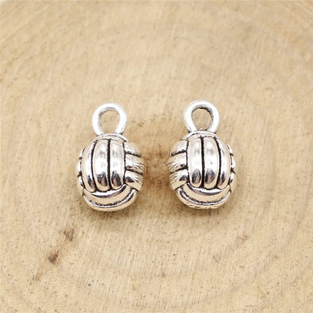 10mm 3.3g Multicolor Zinc Alloy 3D Volleyball Charm Pendant for DIY Bracelet Necklace Jewelry Making