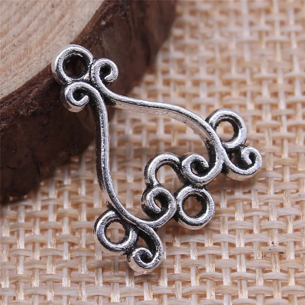19x17mm 1.2g Zinc Alloy Openwork Geometric Hollow Earring Connector Charms for DIY Earrings Jewelry Making