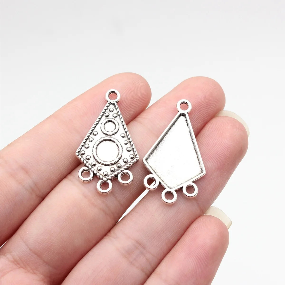 29x17mm 1.5g Multicolor Zinc Alloy Earring Connector Charm for DIY Earring Jewelry Making