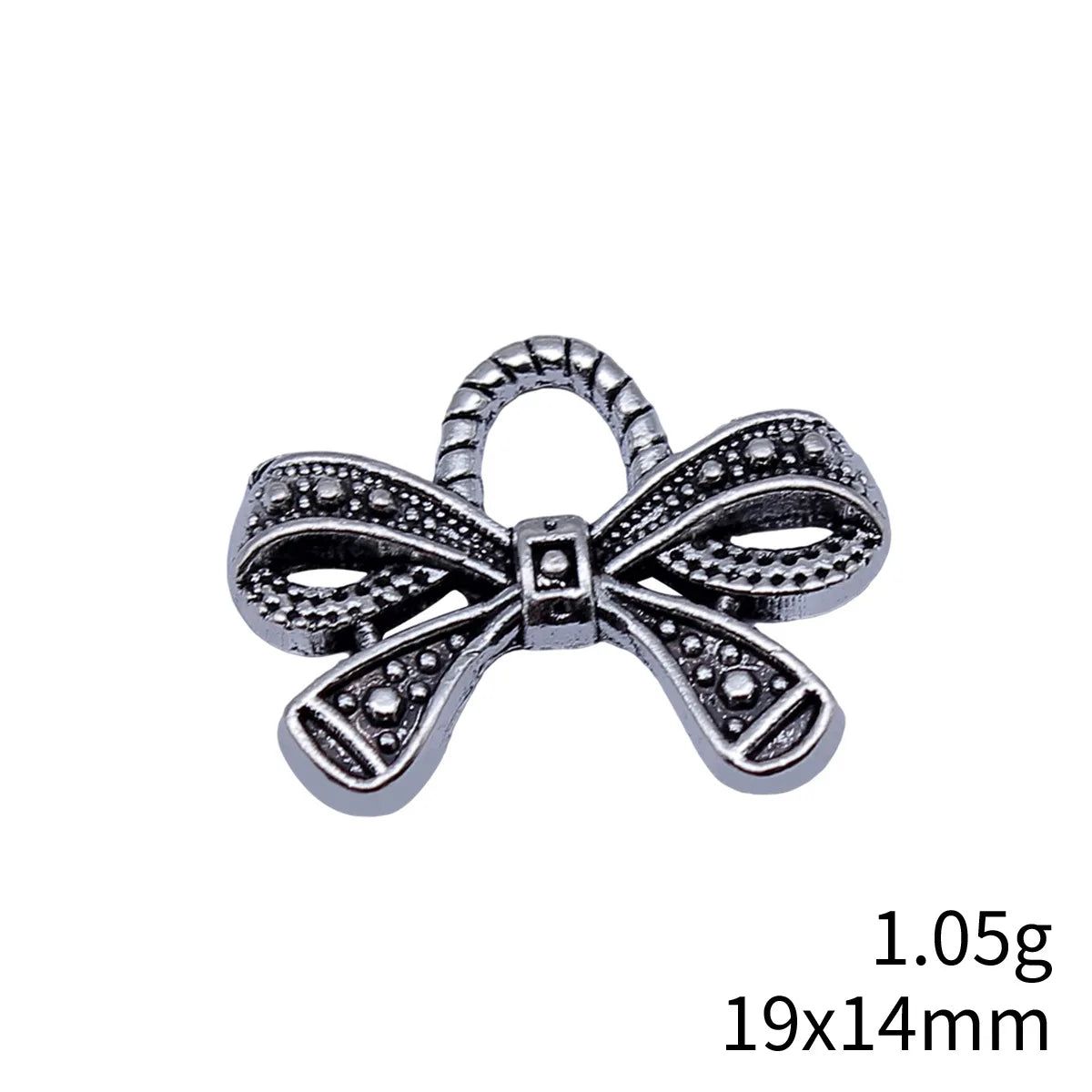 19x14mm 1.05g Antique Silver Zinc Alloy Bowknot Butterfly Charm Pendant for DIY Bracelet Necklace Jewelry