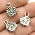 15x12mm 2.2g Antique Silver Zinc Alloy 3D Cake Charm Pendant for DIY Dessert Theme Jewelry Making