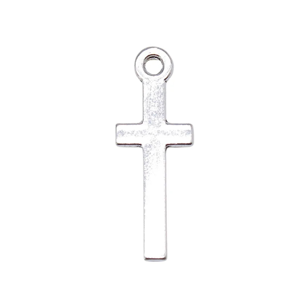 30x11mm 1.4g Multicolor zinc alloy Cross charm pendant for DIY bracelet necklace jewelry making