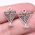 21x14mm 1.17g Antique Silver Zinc Alloy Candlestick Charm Pendant for Vintage DIY Jewelry Making