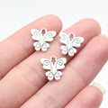 13x13mm 0.73g Multicolor Zinc Alloy Butterfly Charm Pendant for Earring Necklace Bracelet DIY