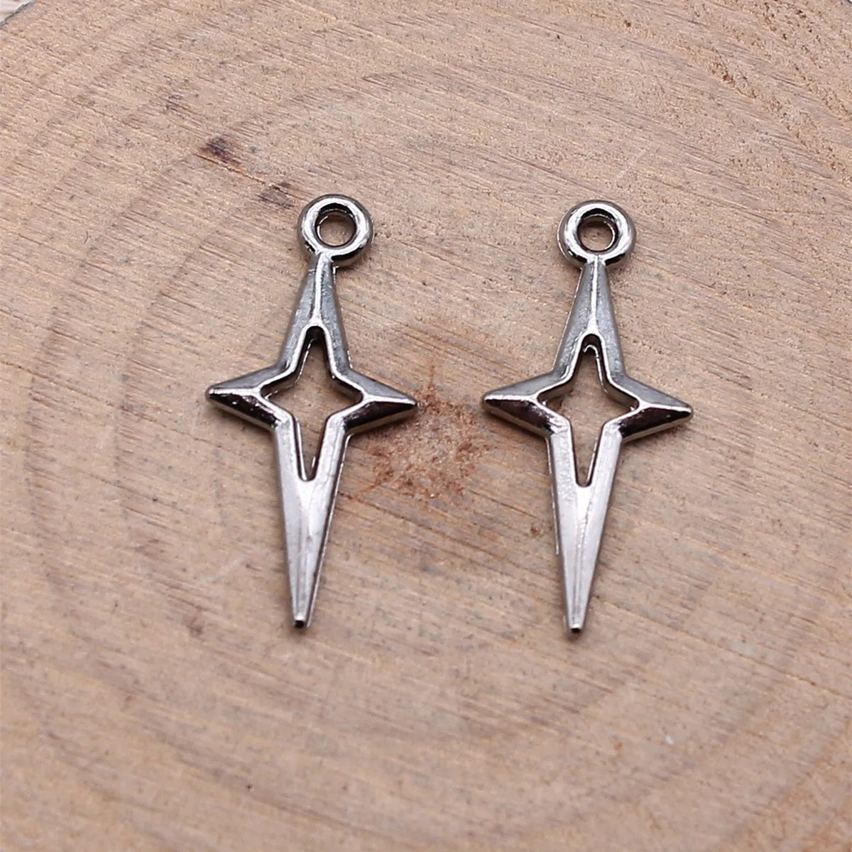 23x10mm 0.5g Multicolor Zinc Alloy Hollow Star Charm Pendant for DIY Necklace Bracelet Jewelry Making