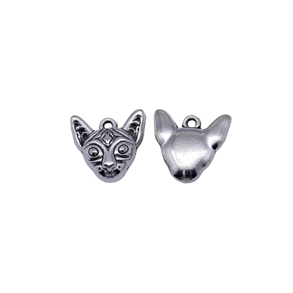 15x15x5.5mm 3.1g Antique Silver Zinc Alloy Sphynx Cat Charm Pendant for DIY Necklace Bracelet Jewelry