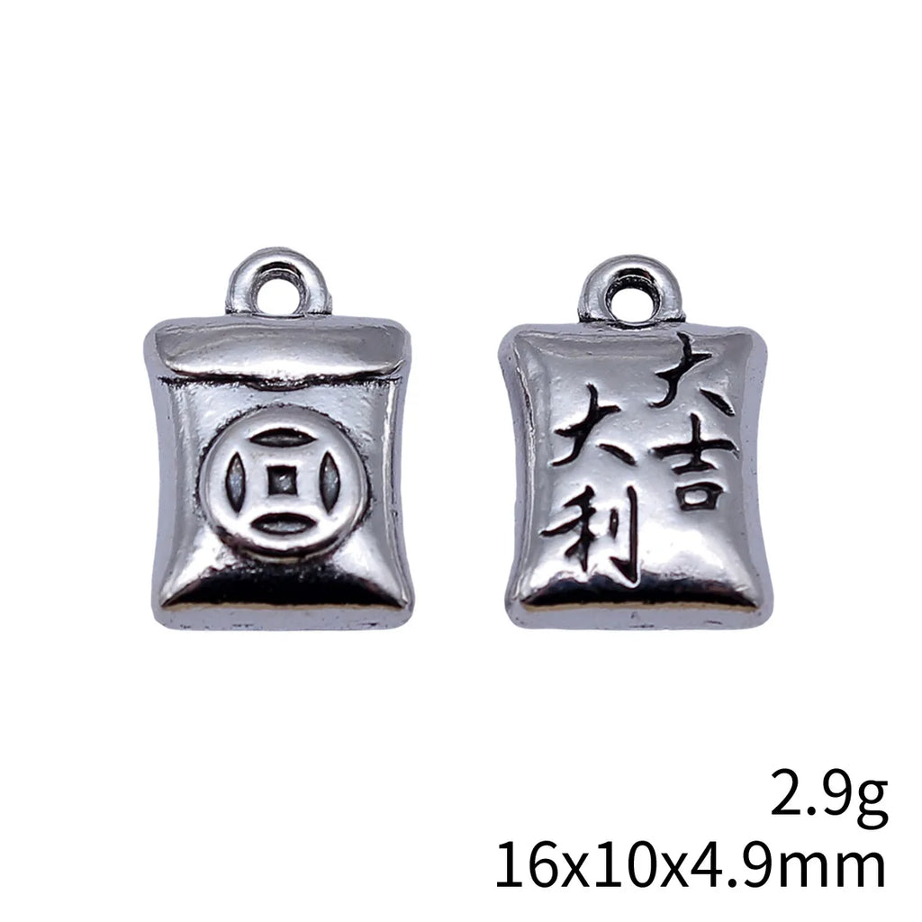 16x10x4.9mm 2.9g Antique Silver Zinc Alloy Red Envelope Charm Pendant for DIY Bracelet Necklace Jewelry