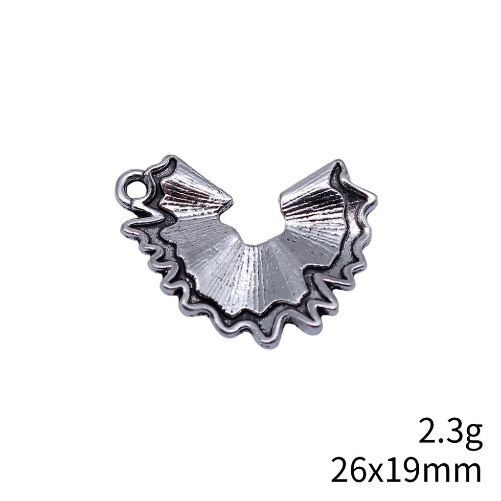 26x19mm 2.3g Multicolor Zinc Alloy Wrinkle Earring Charms Pendant for DIY Earrings Jewelry Making