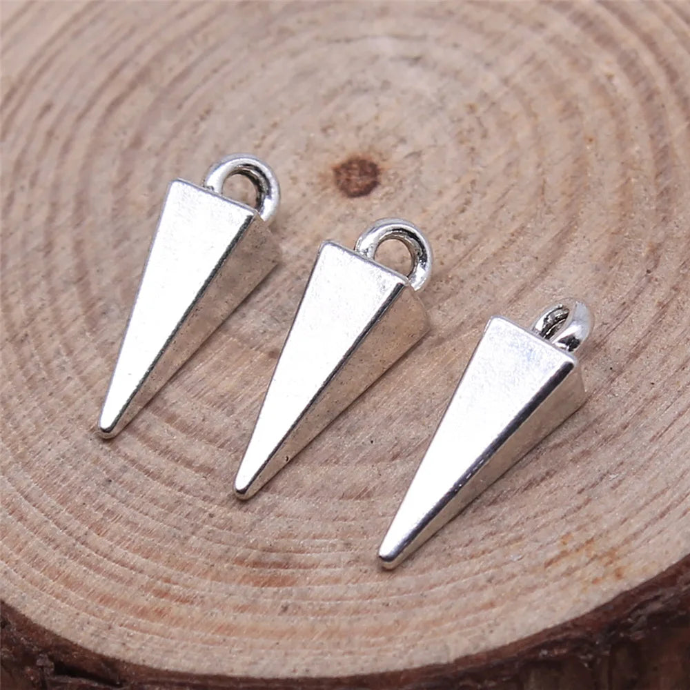 16x4mm 1.1g Multicolor Zinc Alloy Cone Charm Pendant for DIY Necklace Bracelet Jewelry Making