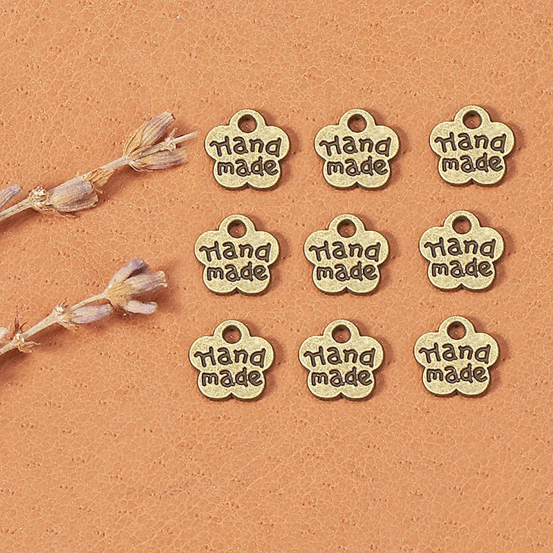 8MM Zinc Alloy Plum Blossom Charm Pendant for DIY Necklace Bracelet Jewelry Making