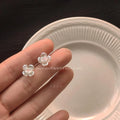 Ceramic Resin Flower Stud Earrings, 3D Fairy Style Floral Jewelry