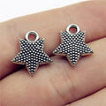 17x15mm 2.2g Antique Silver Zinc Alloy Five-Point Star Charm Pendant for DIY Jewelry Making
