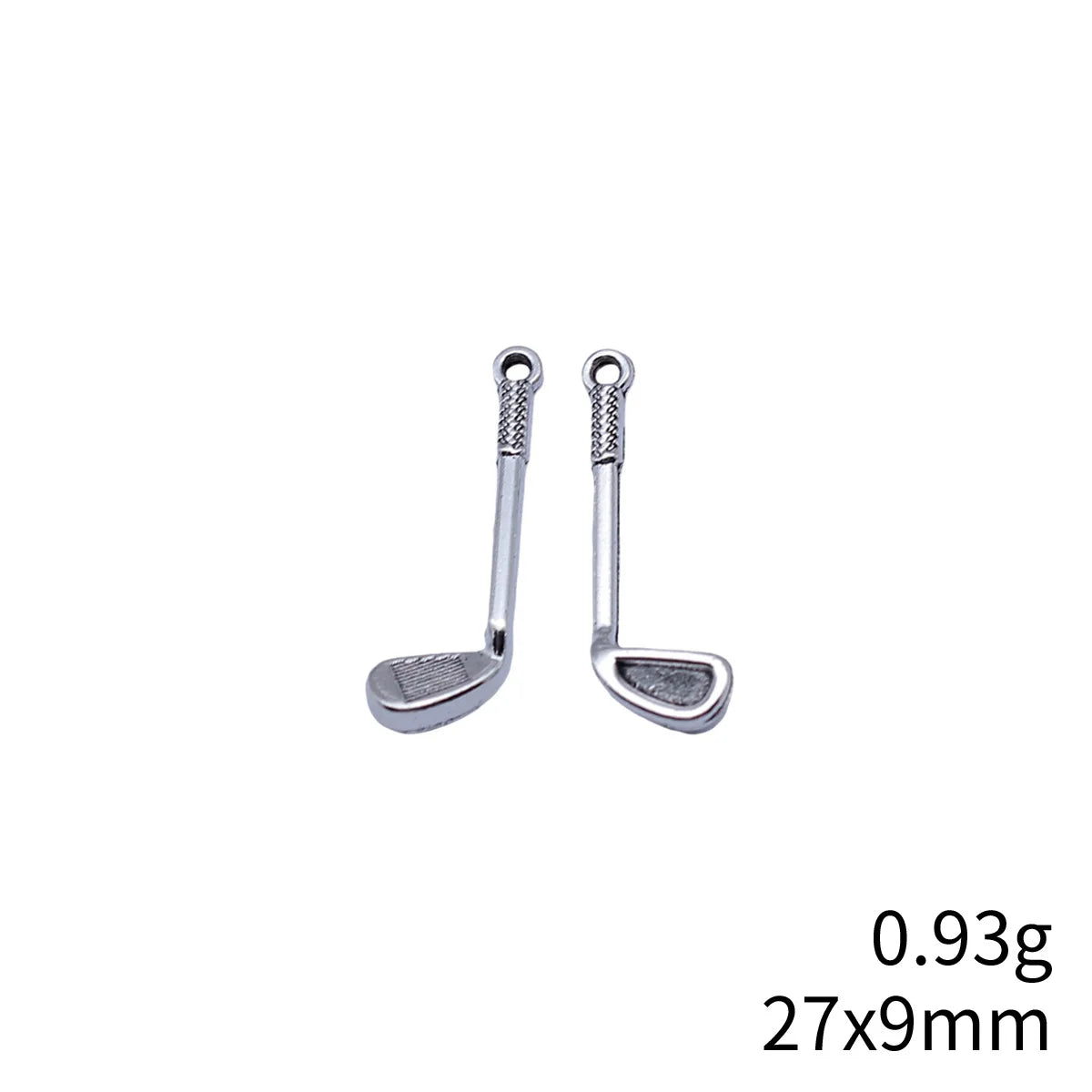 27x9mm 0.93g Multicolor Zinc Alloy Golf Club Charm Pendant for Sports Theme Keychain DIY Jewelry