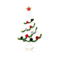 Cute Christmas Tree Enamel Alloy Rhinestone Brooch Elegant Holiday Lapel Pin Corsage Gift for Women