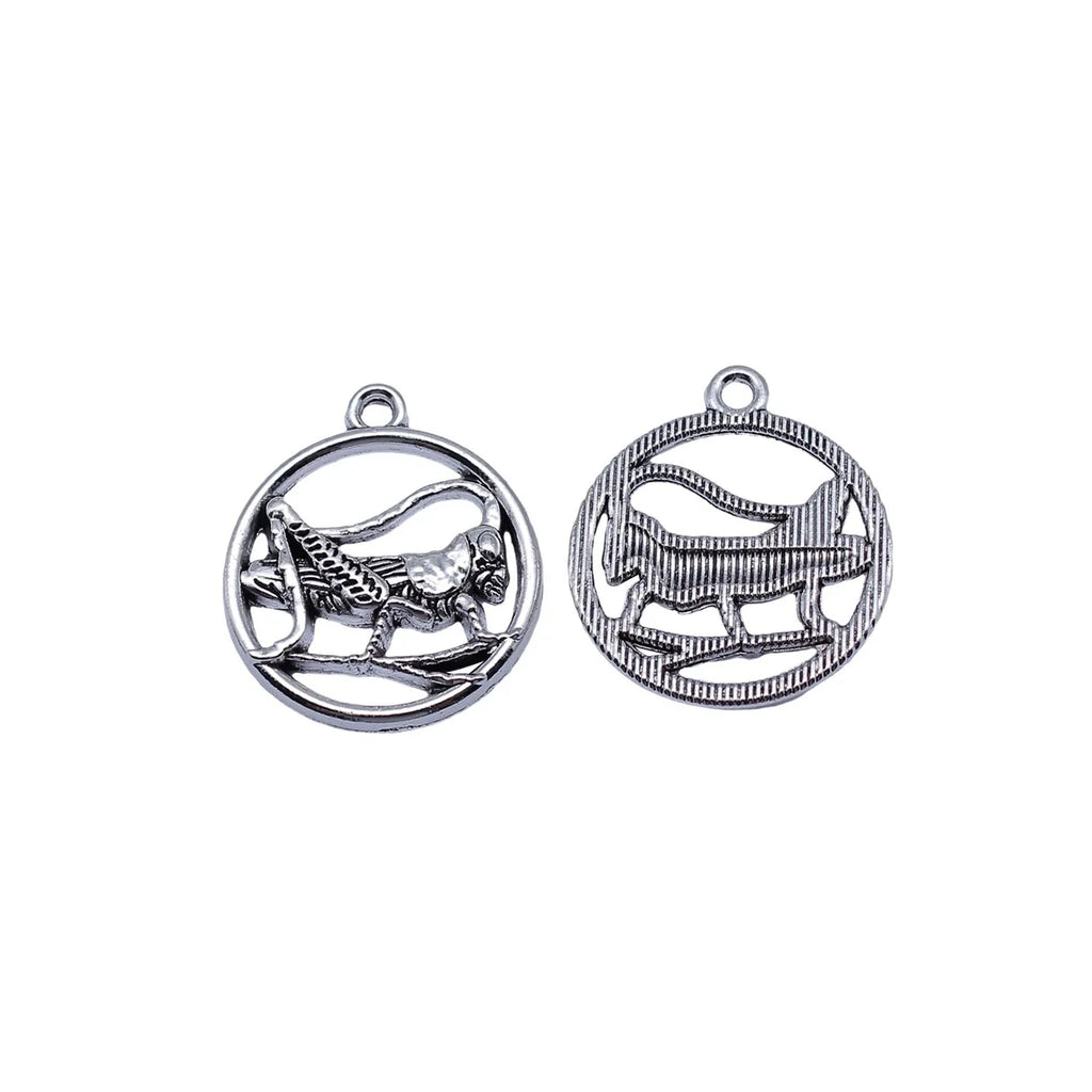 25x22mm 3.3g Antique Silver Zinc Alloy Locust Charm Pendant for DIY Handmade Necklace Bracelet Making