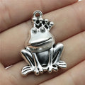 34x25mm 8.8g Zinc Alloy Frog Prince Big Mouth Frog Charm Pendant for DIY Jewelry Accessories