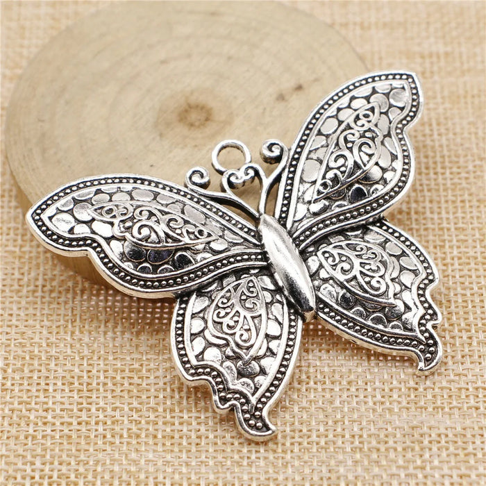 53x71mm 23.6g Multicolor Zinc Alloy Butterfly Charm Pendant for DIY Jewelry and Bag Decoration