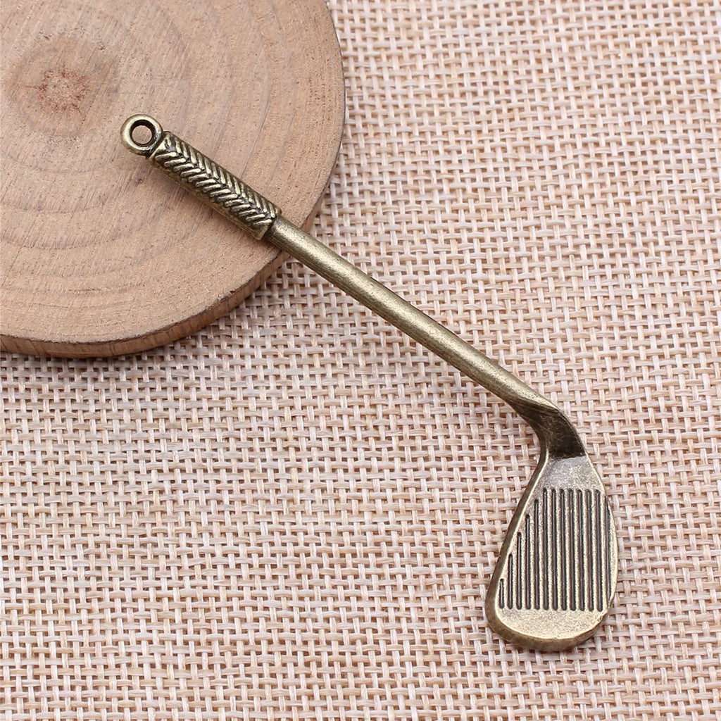 78x26mm 7.1g Multicolor Zinc Alloy Golf Club Charm Pendant for DIY Necklace Bracelet Jewelry Making