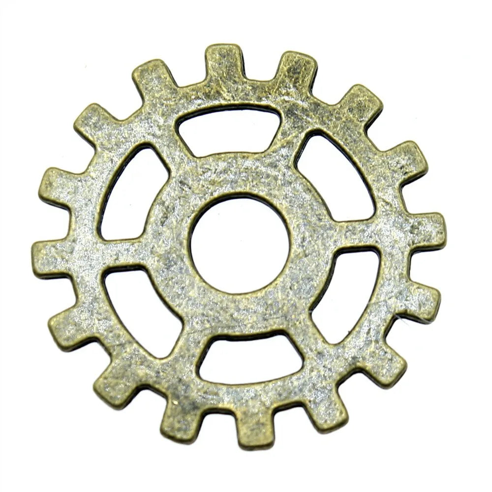 25mm 2.1g Multicolor Zinc Alloy Gear Charm Pendant for DIY Steampunk Necklace Bracelet Making