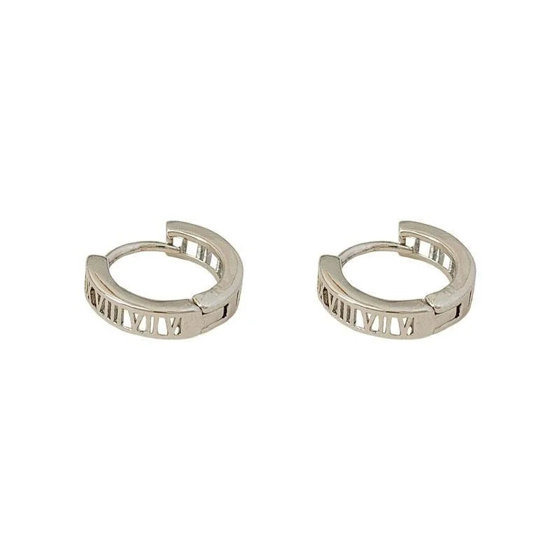 Silver Number Geometric Drop Earrings Eco-Friendly Copper Sweet Cool Daily Commuter Jewelry