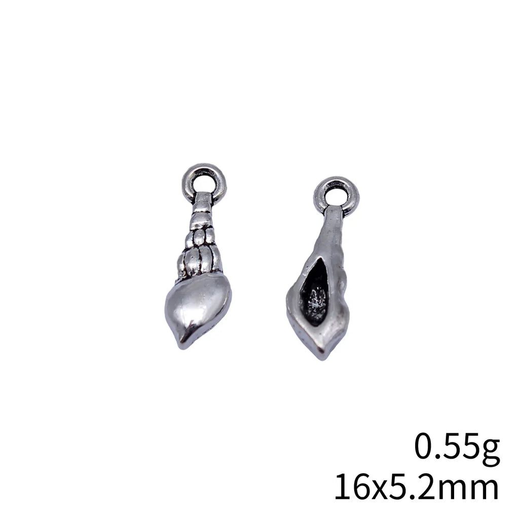 16x5.2mm 0.55g Multicolor Zinc Alloy Conch Shell Charm Pendant for Earring Necklace Bracelet DIY
