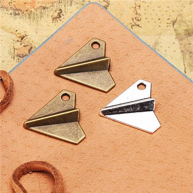 18MM Antique Silver Zinc Alloy Airplane Charm Pendant for DIY Necklace Bracelet Jewelry Making