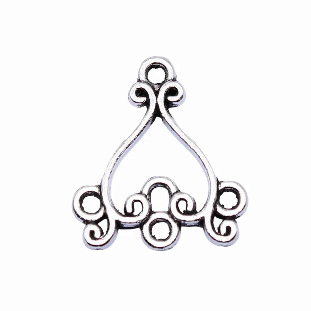 19x17mm 1.2g Zinc Alloy Openwork Geometric Hollow Earring Connector Charms for DIY Earrings Jewelry Making