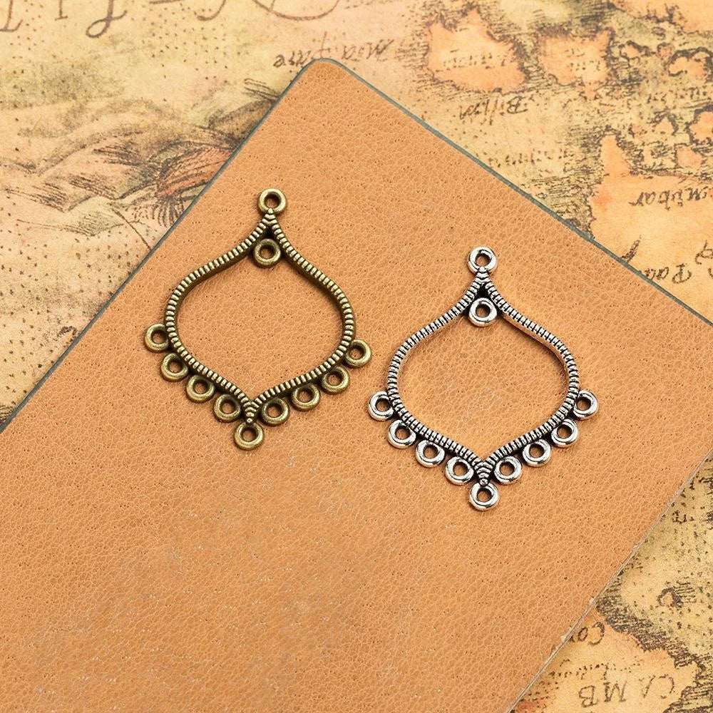 30x37MM Antique Silver Zinc Alloy Hollow Charm Pendant for DIY Necklace Bracelet Jewelry Making