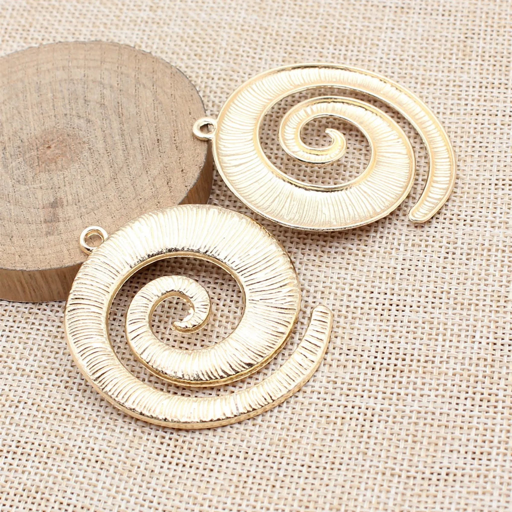54x47mm 8.9g Multicolor Zinc Alloy Swirl Charm Pendant for DIY Necklace Bracelet Jewelry Making